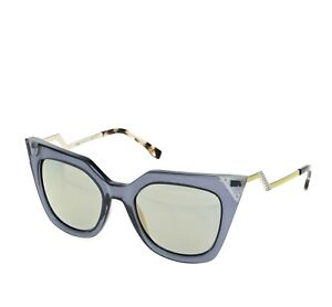 FENDI Iridia Transparent Gray Cat-Eye 52 mm Sunglasses 3316
