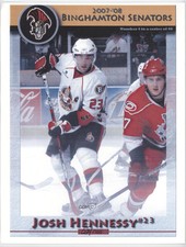 2007-08 Binghamton Senators Team Issue 8x10 Jumbo /100 Josh Hennessy #4