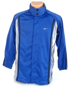 Nike Basketball Blue Snap Front Mesh Lined Track Jacket Youth Boys Large L 14-16 - Picture 1 of 4