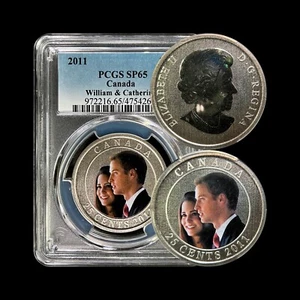 CANADA. 2011, 25 Cents - PCGS SP65 - Top Pop 🥇 William Catherine, Royal Wedding - Picture 1 of 5