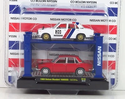 M2 Machines R18 Auto-Lift 2 Pack 1969 Nissan 69 Datsun Bluebird 1600 SSS 20-01 - Image 1 of 4