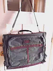 Vintage Orvis Green Canvas & Brown Leather Suit Clothes Garment Bag - Picture 1 of 7