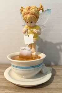 My Little Kitchen Fairies Tea Bag Fairie 115655 Enesco 2003 Figurine Cup Of Tea - Picture 1 of 7
