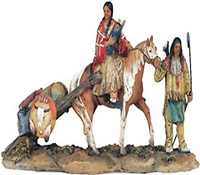 SS-G-11392 Native American Family Collectible Indian Figurine Sculpture Statue