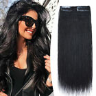 4-12" One Piece Side Hairpiece Pad Clip In Remy Human Hair Extensions Root Patch