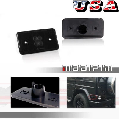 Black Lens Rear Side Marker Light Housings For 2002-2015 Mercedes Benz G550 G500 - Image 1 of 4