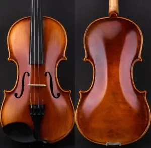 M20+ Master Antique Strad Style Violin 1/2 Specially Cut European Wood Warm Tone - Picture 1 of 13