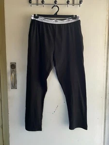 BooHoo Man Mens Size L Black Cotton Lounge Pants with Pockets, PJ's, Activewear - Picture 1 of 4