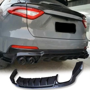 Carbon Fiber Rear Bumper Lip Diffuser Bodykit Trim For 2017-23 Maserati Levante - Picture 1 of 7