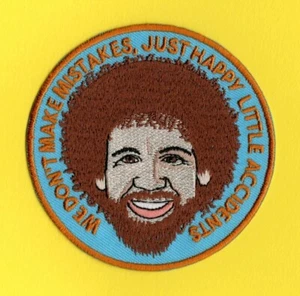 Bob Ross keine Fehler Aufbügeln Aufbügeln Patch Nähen YouTube TV Künstler Die Freude am Malen 80er - Bild 1 von 2