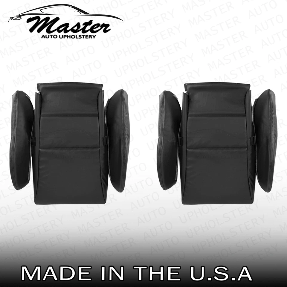 Fundas de asiento de cuero negras inferiores delanteras de repuesto para Volkswagen R32 2004 Foto 1 de 1