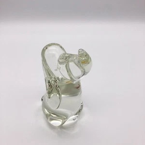 Fermacarte statuina cane cane basset vetro artistico trasparente A135 - Foto 1 di 9