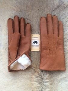  Peccary Leather Gloves with Rabbit fur lining for men's Winter Gloves