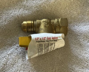Pro Line 114-523, Valvola di spegnimento gas naturale o LP, 1/2” X 1/2”, ottone forgiato NUOVO - Foto 1 di 3
