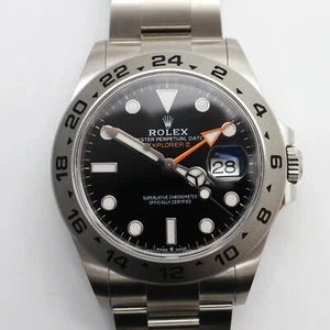 2024 New Rolex 226570 Explorer II 42mm Steel Black Dial Orange Hand Watch - Picture 1 of 13