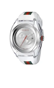 Gucci YA137102 Unisex Sync XXL Gomma Quarzo Svizzero - Bianco - Foto 1 di 3