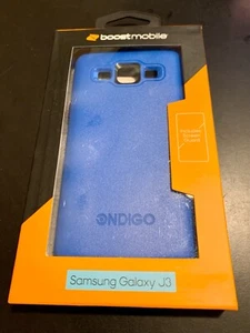 Blue Samsung Galaxy j3 case boostmobile ondigo with screen guard - Picture 1 of 1