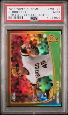 2013 Topps Chrome Update GERRIT COLE Gold Refractor PSA 9 Rookie #MB20 Yankees - Image 1 of 2