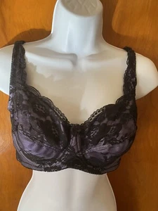 Delta Burke Sz 38D  BRA Underwire Purple No Padding  Style #90410 - Picture 1 of 4