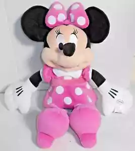 Disney Parks Minnie Mouse 18" Plush Pink Polka Dot Dress New - Picture 1 of 2