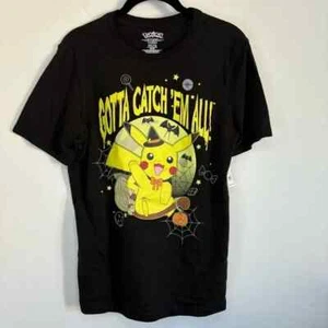 Pokémon Pikachu Halloween Gotta Catch Em All Kids XXL 18 T-Shirt Black - Picture 1 of 4