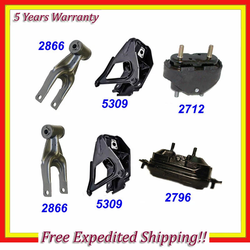 Комплект креплений двигателя и трансмиссии для Chevrolet Impala 3,8 л 2000-2005 годов выпуска 6 шт M661 - Изображение 1 из 4