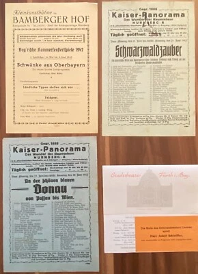 4 alte Theater Programme / Flyer 1942 Nürnberg und Fürth aus dem Deutschen Reich - Bild 1 von 4