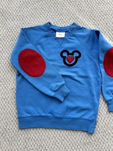 Hanna Anderson Mickey Mouse Crewneck Sweatshirt - Size 120 or US 6/7 - Picture 1 of 1