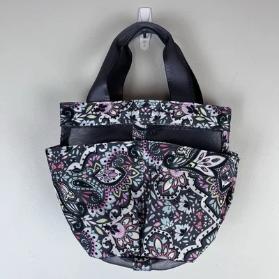 Vera Bradley водонепроницаемый мод пейсли цветочный душ пляж Caddy серый виниловая сетка - Изображение 1 из 4