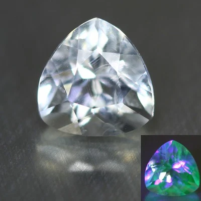 0.57 Cts" Antiguo 100% Natural Sin Tratar Mexicano UV Cambio de Color Ópalo Hialita " Foto 1 de 4
