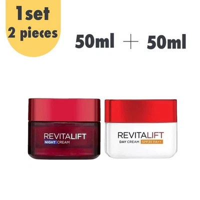 L'Oreal Paris Revitalift Crema Hidratante de Noche + Crema de Día FPS35 PA++ 50 g. Foto 1 de 4