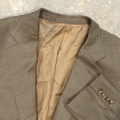 Ermenegildo Zegna Trofeo Blazer Men's 44R Brown Houndstooth Neiman Marcus Wool - Image 1 of 4