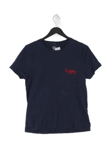 J. Crew Women's T-Shirt M Blue Graphic 100% Cotton Short Sleeve Crew Neck Basic - Picture 1 of 6