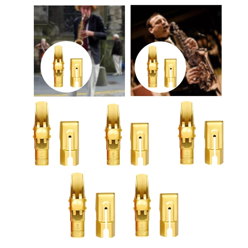 MARKENLOS Altsaxophon-Mundstück mit Kappe, Saxophon-Ligaturen, Verschluss für Schüler