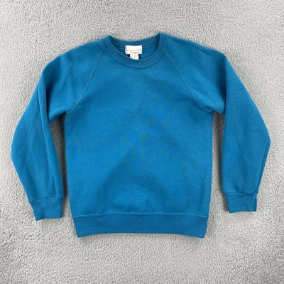 Sudadera de Colección Cheetah By Mervyns Para Hombre Pequeña Verde Azulado Sólido Cuello Redondo Años 90 Y2K Foto 1 de 4