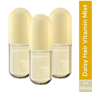 Grace & Glow Daisy Hair Vitamin Mist | Keratin + Vitamins | Sweet Scent 3x100ml - Picture 1 of 9