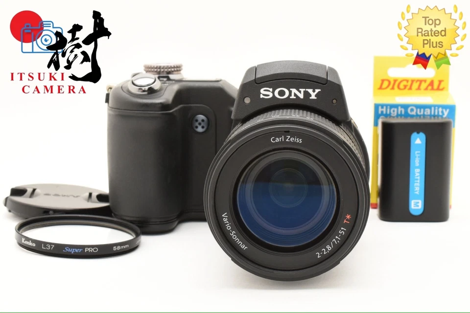 🎦［N.MINT W/Battery］Sony Cyber-Shot DSC-F828 Black 8.0MP Digital Camera JAPAN - Image 1 of 4