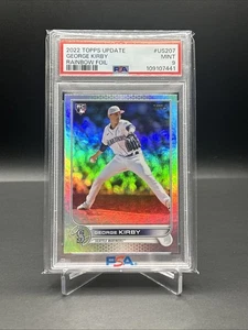 2022 Topps Update Series - George Kirby #US207 Rainbow Foil (RC) PSA 9 - Picture 1 of 1