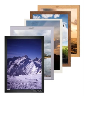 Сделанные на заказ Рамки Фоторамки Черные Рамки Дубовые Рамки для Картин Белое Серебро - Изображение 1 из 4