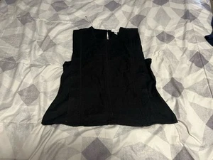 Amour Vert Top Women's XS Black Blouse Linen Blend Sleeveless - Picture 1 of 6