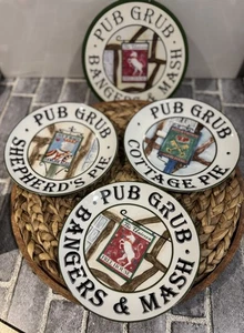 Juego de 3 platos PUB GRUB 8", BIA Cordon Bleu 2003, Bangers & Mash, Cottage Pie - Imagen 1 de 12