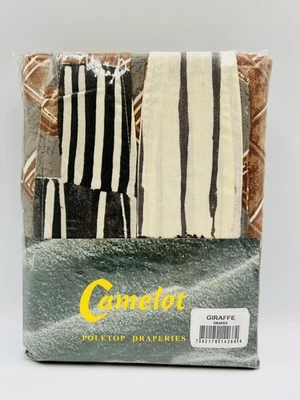 Cortina Camelot Poste Top Patrón JIRAFA 42” X 84” Hecha en Pakistán Foto 1 de 3