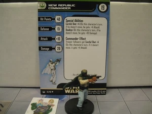 =Star Wars Miniatures UNIVERSE New Republic Commander 54/60 con tarjeta = - Imagen 1 de 1