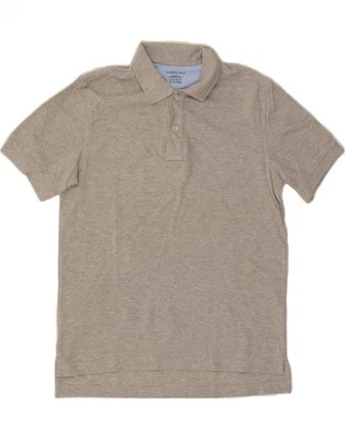 LANDS END Mens Tailored Fit Polo Shirt Medium Grey Cotton DX34 - Image 1 of 3