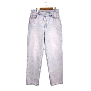 Jean American Eagle Strigid Highest Crossover Cintura Suelto Recto Rosa Claro 10 - Imagen 1 de 16
