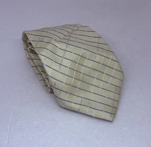 Pierre Cardin Men’s Necktie Geometric Tan 100% Silk 4” Width Classic Style 37 - Picture 1 of 7