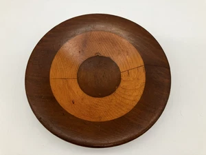 Vintage 1945 Handmade Wooden Bowl by Arthur Colorado School for The Deaf 8 1/4" - Picture 1 of 7