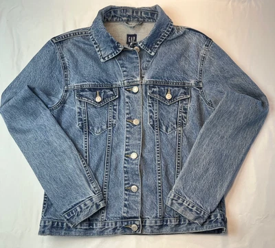 Chaqueta vaquera de algodón GAP Jean vintage para mujer talla mediana Y2K lavado medio - limpia Foto 1 de 4