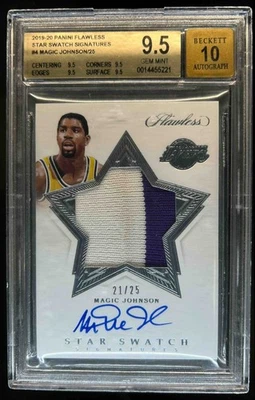 Parche automático Flawless Magic Johnson Star Signatures 2019-20 #/25 BGS 9,5/10 Foto 1 de 2