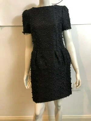 VESTIDO ROCHAS 36819 SEDA NEGRO ADORNADO NEGRO CORBATA LBD TALLA 36/0 Foto 1 de 4